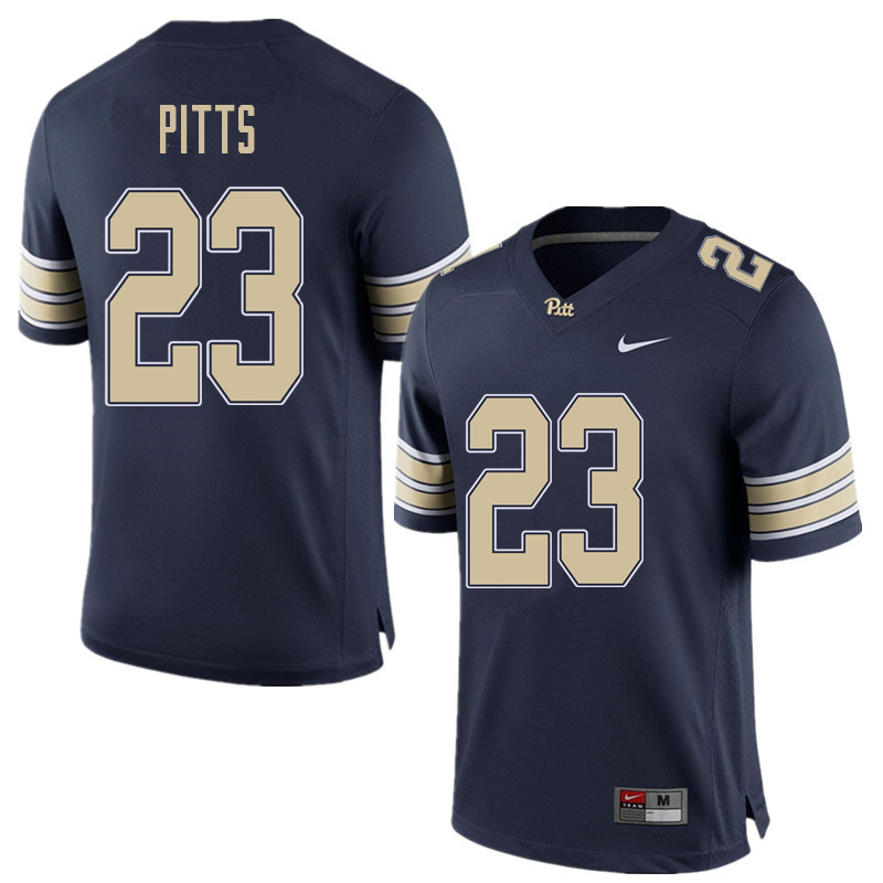 Men #23 Lafayette Pitts Pittsburgh Panthers College Football Jerseys Sale-Home Blue